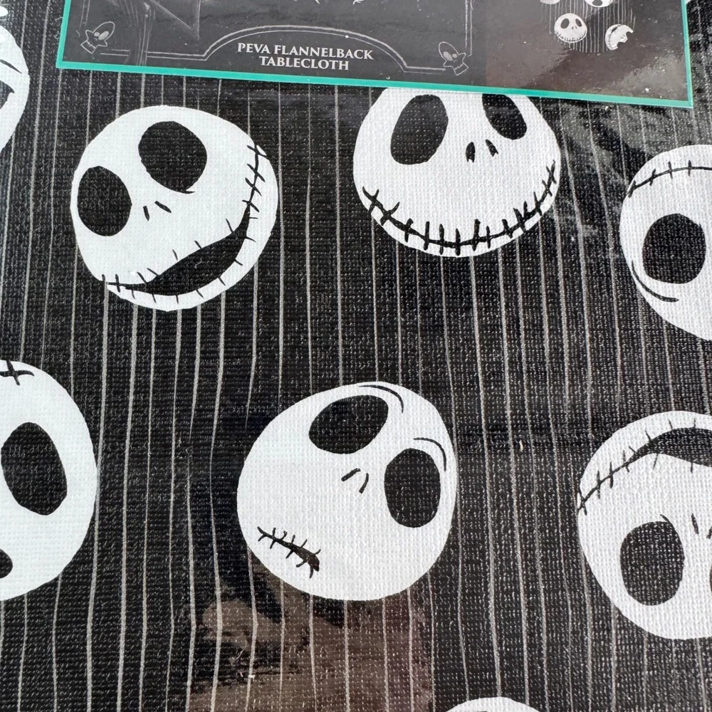 Nightmare Before Christmas Jack‎ Skellington Tablecloth 52x70 Pinstripe NEW